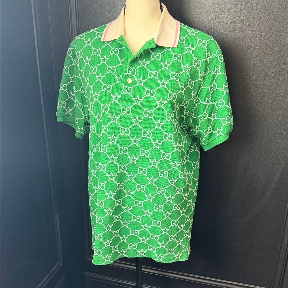 Gucci GG Stretch Cotton Polo Green